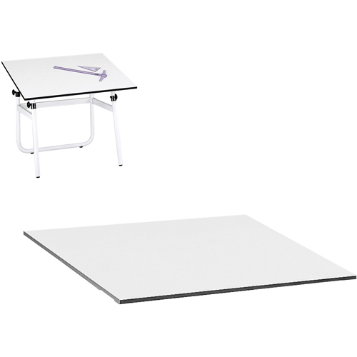 Table Top for Vista Adjustable Drawing Table, 48" W x 3/4" H, White Kelford