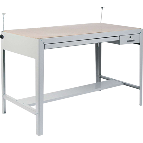 Precision Drafting Table Base, 56-3/8" W x Grey Kelford