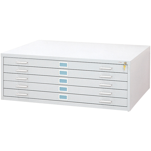 Steel Plan Files-5 Drawer, 5 Drawers, 46-3/8" W x 35-3/8" D x 16-1/2" H Kelford