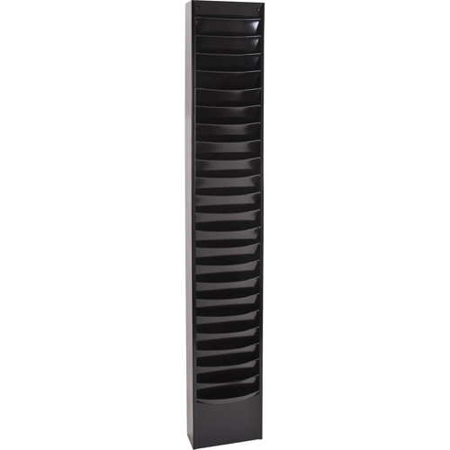 Literature Storage Racks, Stationary, 23 Slots, Steel, 9-3/4" W x 4-1/8" D x 65-1/2" H Kelford
