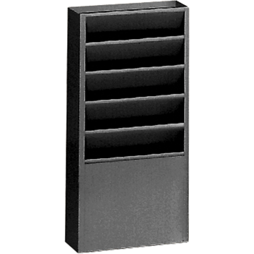 Literature Storage Racks, Stationary, 5 Slots, Steel, 9-3/4" W x 4-1/8" D x 21" H Kelford