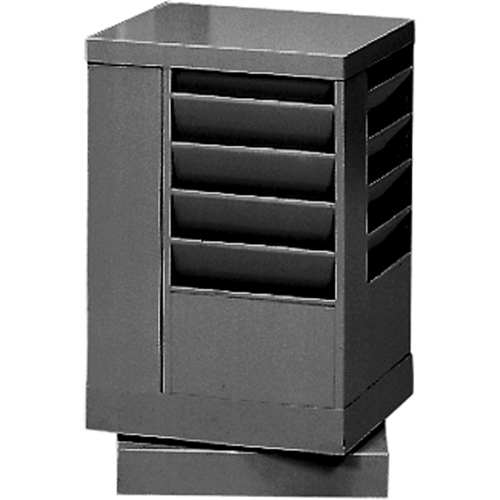 Literature Storage Racks, Rotating, 20 Slots, Steel, 14-1/8" W x 14-1/8" D x 21-1/4" H Kelford