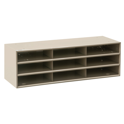 Data Organizers, Stationary, 15 Slots, Steel, 33-3/4" W x 11 5/8" D x 17 3/4" H Kelford