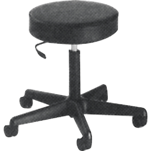 900 Series Task Stool, Mobile, Adjustable, 16" - 22", Fabric Seat, Black Kelford