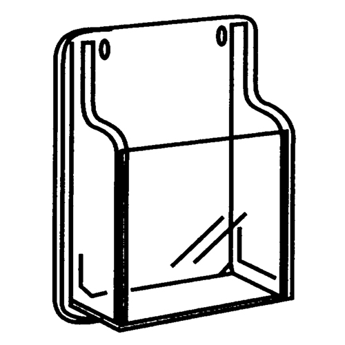 Literature Displays, Wall Mount, 9 Slots, Plastic, 30" W x 2" D x 36-7/8" H Kelford