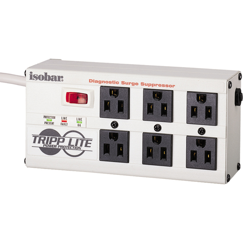 Isobar&reg; Premium Surge Suppressors, 6 Outlets, 2850 J, 1440 W, 6' Cord Kelford