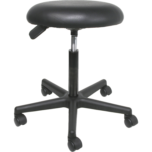 Pneumatic Swivel Stools, Mobile, Adjustable, 23-3/4", Vinyl Seat, Black Kelford