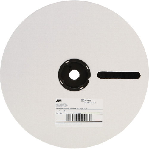 Attache r&eacute;sistant aux plastifiants, Boucle, 50 vg x 1", Adh&eacute;sif, Noir Kelford