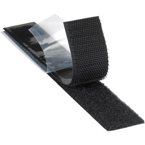 Attache r&eacute;sistant aux plastifiants, Boucle, 50 vg x 2", Adh&eacute;sif, Noir Kelford