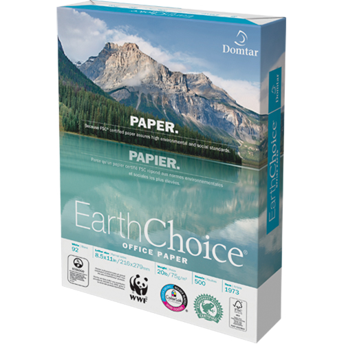 Papier pour le bureau EarthChoice, FSC, 8-1/2" x 11", 20 lb, Blanc Kelford