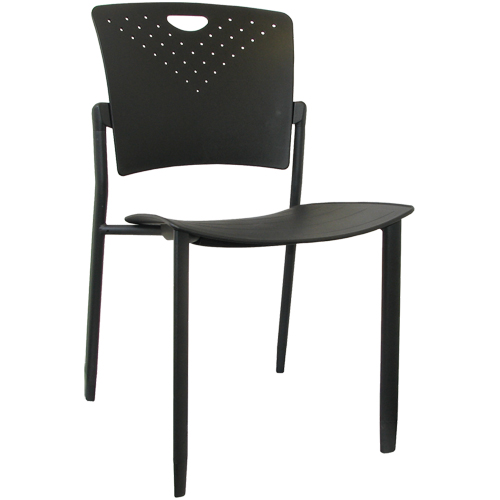 Chaises empilables MaxX StaxX, Polypropyl&egrave;ne, Hauteur 17-1/4", Capacit&eacute; 275 lb, Noir Kelford