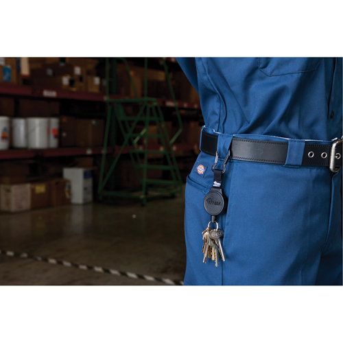 Mid6 Series Mid Size Retractors #6, Polycarbonate, 36" Cable, Belt Clip Attachment Kelford