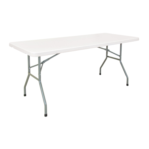 Table pliante, Rectangulaire, 60" l x 30" la, Poly&eacute;thyl&egrave;ne, Blanc Kelford