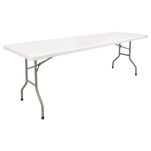 Table pliante, Rectangulaire, 96" l x 30" la, Poly&eacute;thyl&egrave;ne, Blanc Kelford