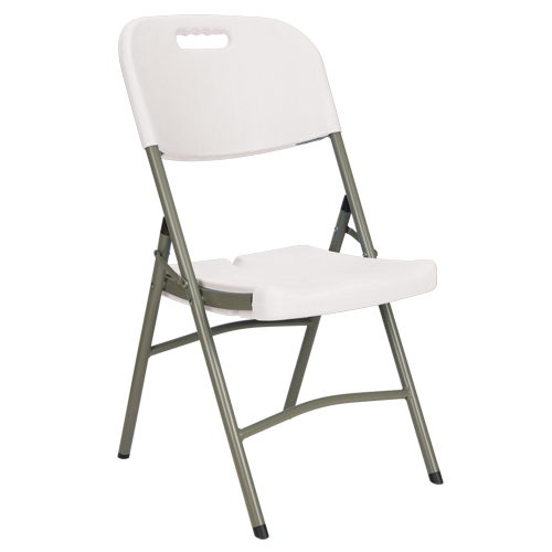 Folding Chairs, Polyethylene, White, 350 lbs. Weight Capacity Kelford