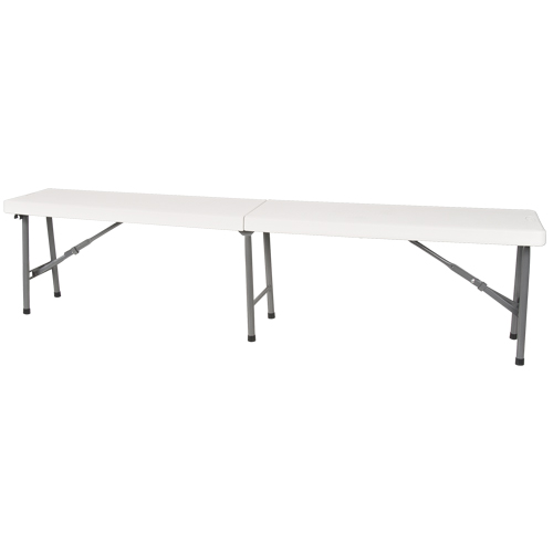 Banc pliant, Poly&eacute;thyl&egrave;ne, 72" lo x 12" la x 17" h Kelford