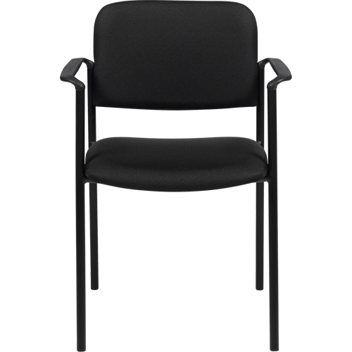 Chaises empilables, Tissu, Hauteur 32", Capacit&eacute; 300 lb, Noir Kelford
