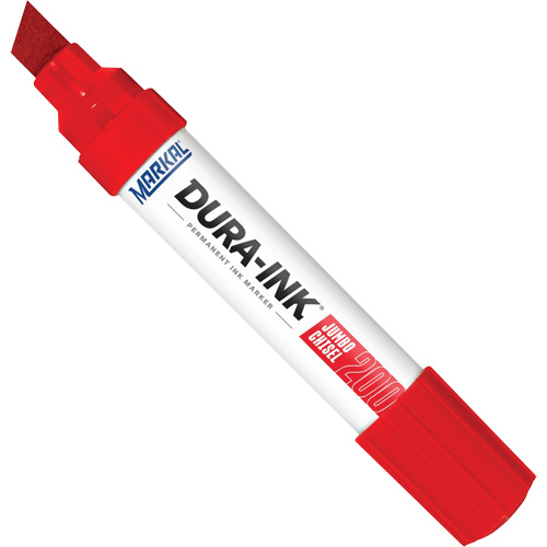 Marqueur no 200 Dura-Ink, Rouge, Pointe Ciseau Kelford