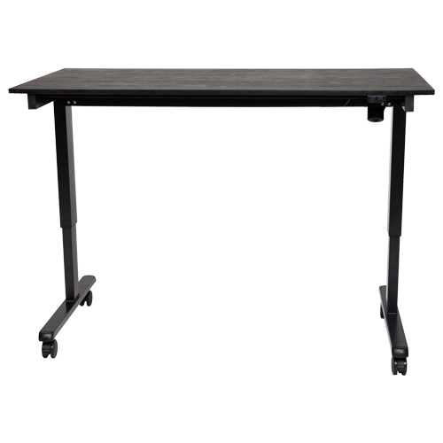 Adjustable Stand-Up Desk, Stand-Alone Desk, 45-1/4" H x 29-1/2" D, Black Kelford