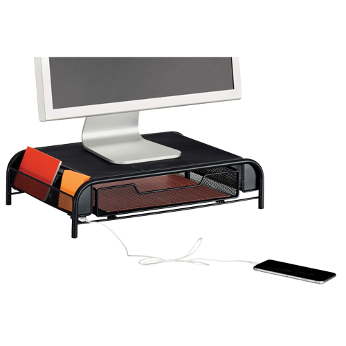 Organisateur de bureau avec alimentation USB Onyx Kelford