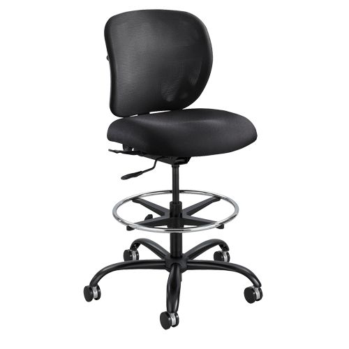 Vue Heavy-Duty Stool, Nylon, Black, 350 lbs. Capacity Kelford