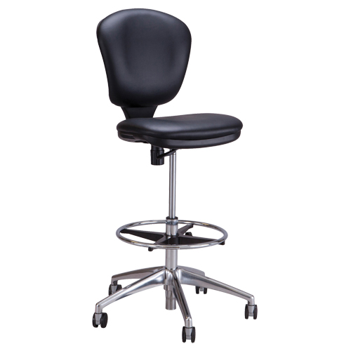 Chaise &agrave; hauteur ajustable Metro, Vinyle, Noir, Capacit&eacute; 250 lb Kelford