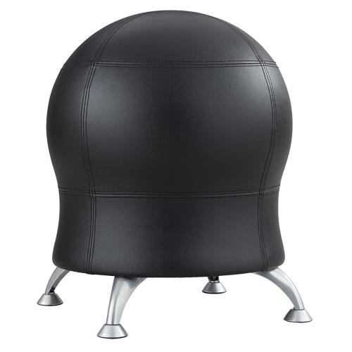 Chaise sph&eacute;rique Zenergy, Vinyle, Noir, Capacit&eacute; 250 lb Kelford