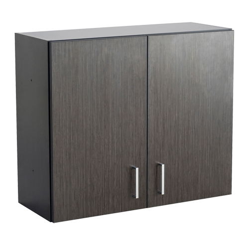 Armoire modulaire murale, 30" h x 36" la x 15" p, 1 tablettes, M&eacute;lamine, Nuit d'Asie/noir Kelford