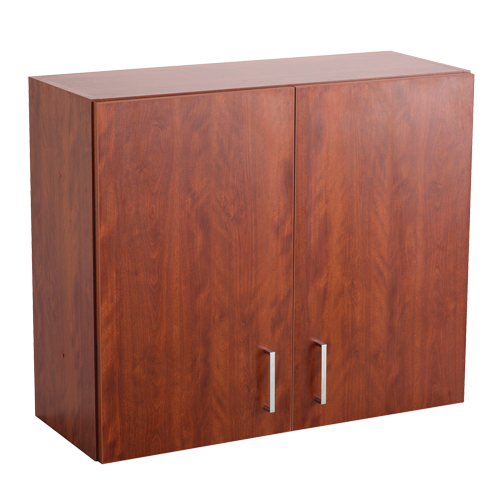 Modular Wall Cabinet, 30" H x 36" W x 15" D, 1 Shelves, Melamine, Mahogany Kelford