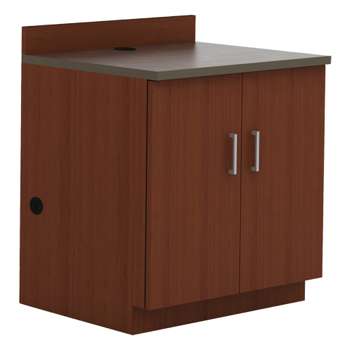 Modular Base Cabinet, Melamine, 2 Shelves, 39" H x 36" W x 25" D, Mahogany Kelford