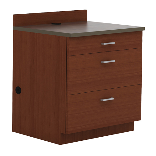 Modular Base Cabinet, 3 Drawers, 36" W x 25" D x 39" H, Mahogany Kelford