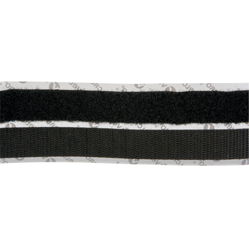 Attache, Boucle et crochet, 15' x 3/4", Adh&eacute;sif, Noir Kelford