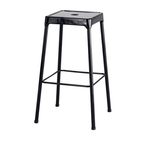 Tabouret en acier pour bistro Safco, Stationnaire, Fixe, 29", Acier Si&egrave;ge, Noir Kelford
