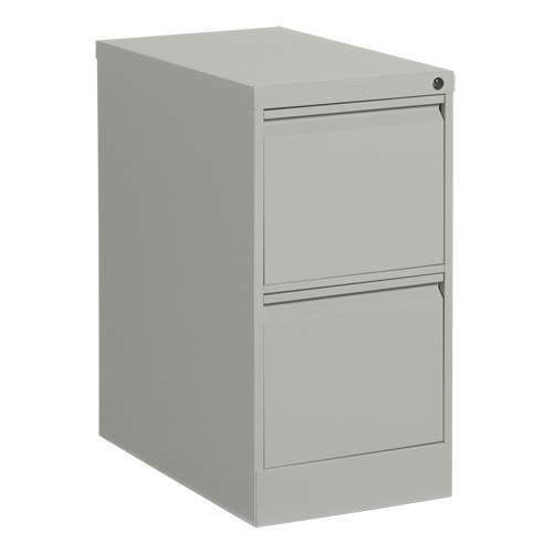 Vertical Filing Cabinet, Steel, 2 Drawers, 15-1/7" W x 25" D x 29" H, Grey Kelford