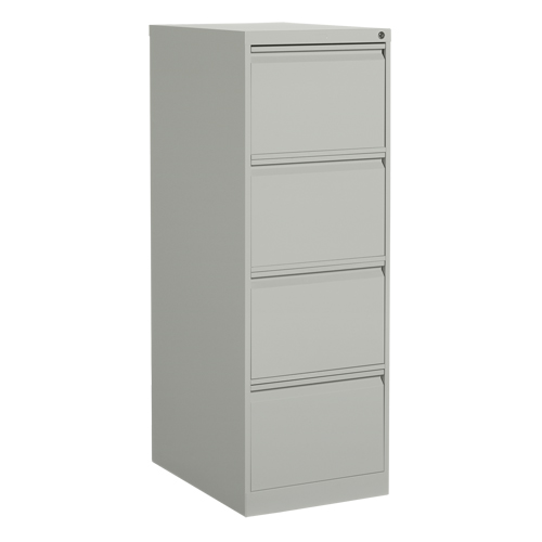 Vertical Filing Cabinet, Steel, 4 Drawers, 18-1/7" W x 25" D x 52" H, Grey Kelford
