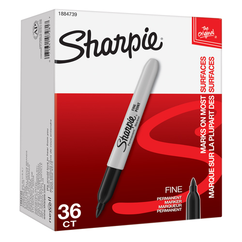 Permanent Marker, Black, Fine Tip Kelford