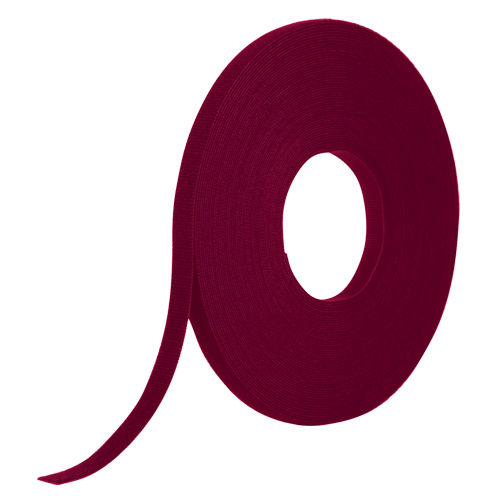 One-Wrap&reg; Fire-Retardant Fastener Tape, Hook & Loop, 25 yds x 1/2", Self-Grip, Cranberry Kelford