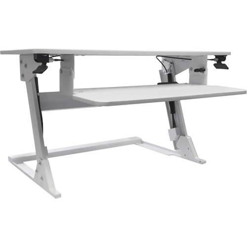 Goya Sit-Stand Workstation, Desktop Unit, 21" H x 35-2/5" W x 24" D, White Kelford