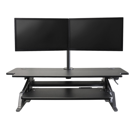 Goya Sit-Stand Workstation, Desktop Unit, 20" H x 42" W x 16" D, Black Kelford