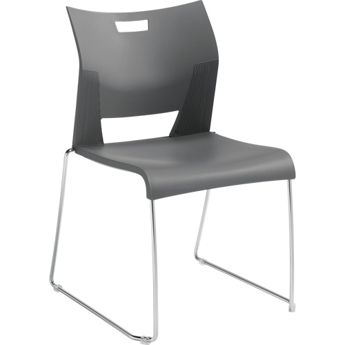 Chaise de formation sans bras Duet, Plastique, Hauteur 33-1/4", Capacit&eacute; 350 lb, Gris Kelford