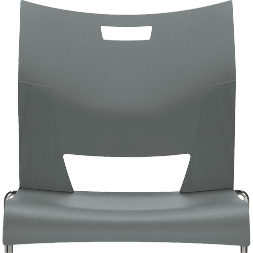 Chaise de formation sans bras Duet, Plastique, Hauteur 33-1/4", Capacit&eacute; 350 lb, Gris Kelford