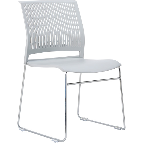 Chaises empilables s&eacute;rie Activ, Polypropyl&egrave;ne, Hauteur 32-3/8", Capacit&eacute; 275 lb, Gris Kelford
