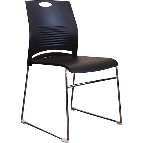 Activ Series Stacking Chairs, Plastic, 23" High, 275 lbs. Capacity, Black Kelford