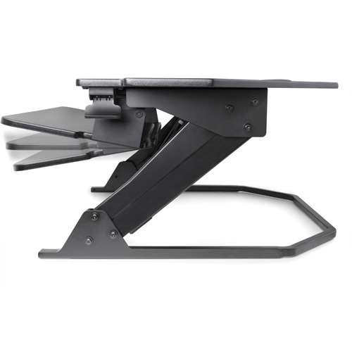 Goya Sit-Stand Corner Work Station, Desktop Unit, 20" H x 42" W x 37-4/5" D, Black Kelford