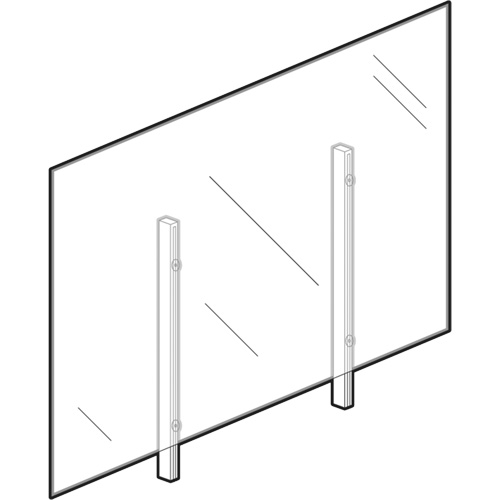 Sneeze Guard, 48" W x 36" H Kelford