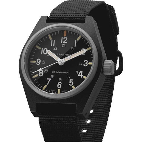 Montre au quartz d'usage g&eacute;n&eacute;ral avec MaraGlo, Analogique, &agrave; piles, 0,6" la x 1,3" p x 0,4" h, Noir Kelford