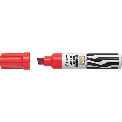 Super Colour Jumbo Permanent Marker, Red, Chisel Tip Kelford