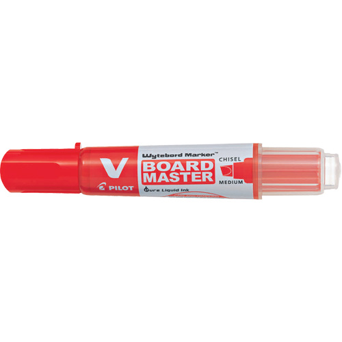Vboard Master White Board Marker, Red, Chisel Tip Kelford