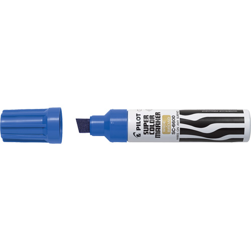 Marqueur &agrave; encre permanent Super Colour Jumbo, Ciseau, Bleu Kelford