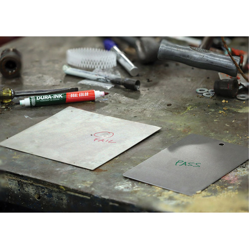 Markal&reg; Dura-Ink&reg; Dual Colour Permanent Ink Marker, Green/Red, Bullet Tip Kelford